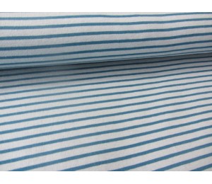 Jersey - Ringel Streifen hellblau dunkelblau